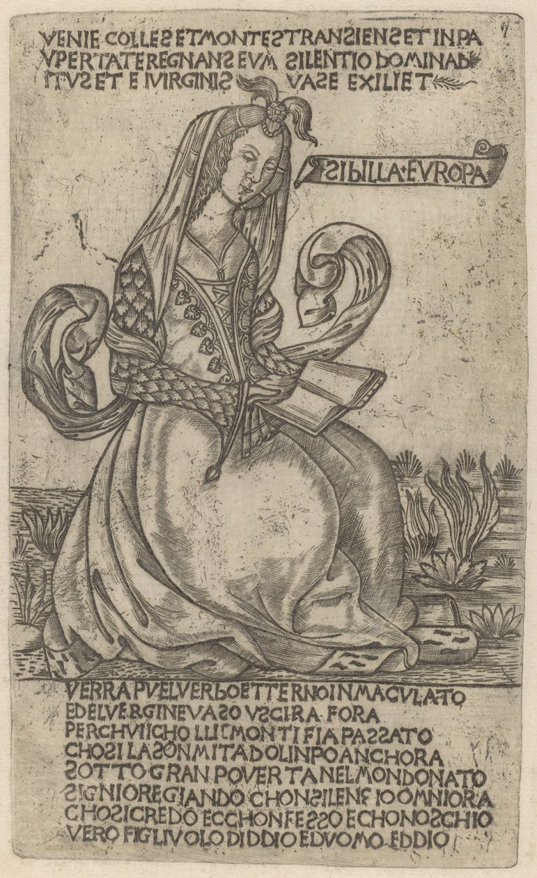 Europeiska sibylla av after Baccio Baldini