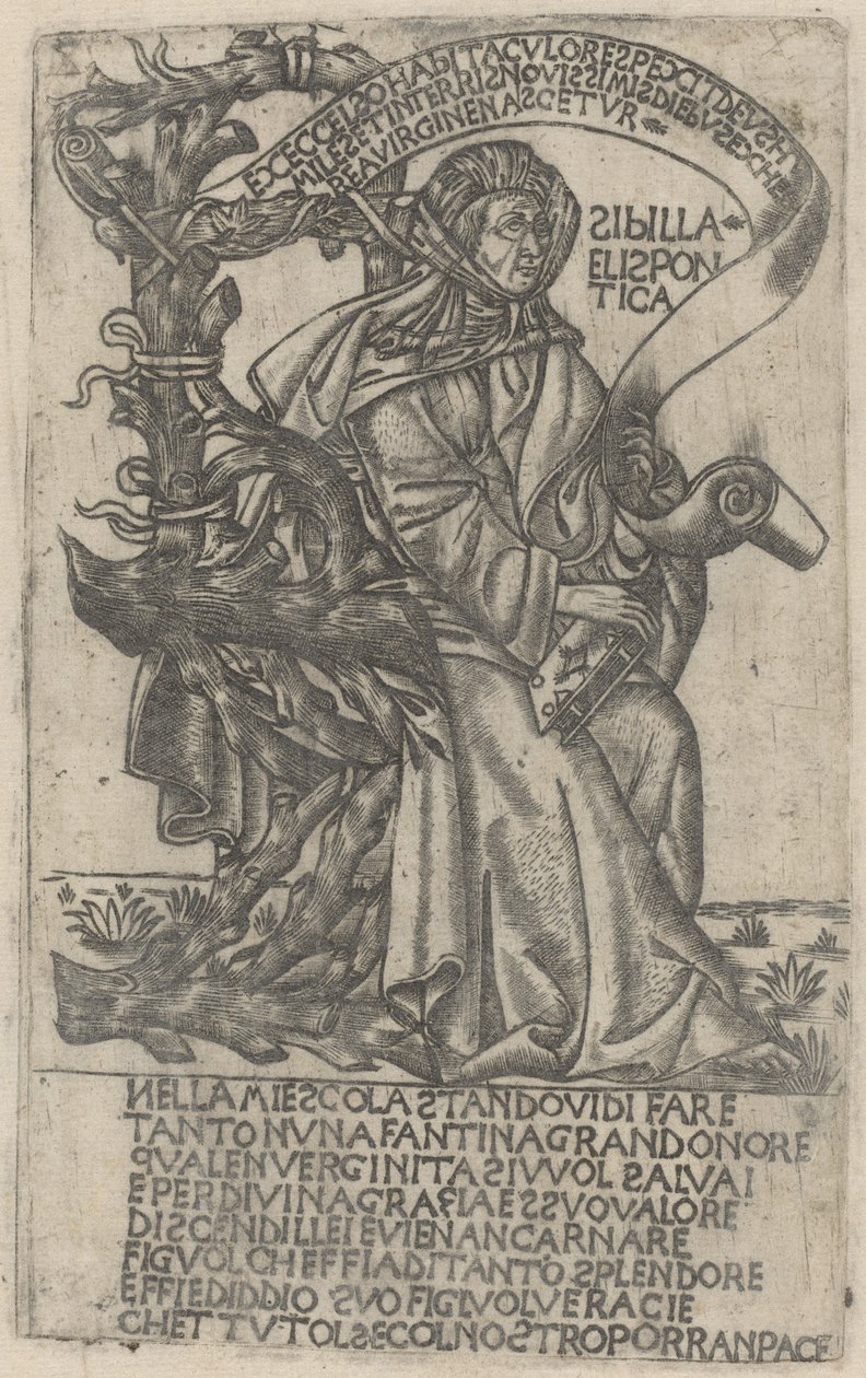 Hellespontinska Sibylla av after Baccio Baldini