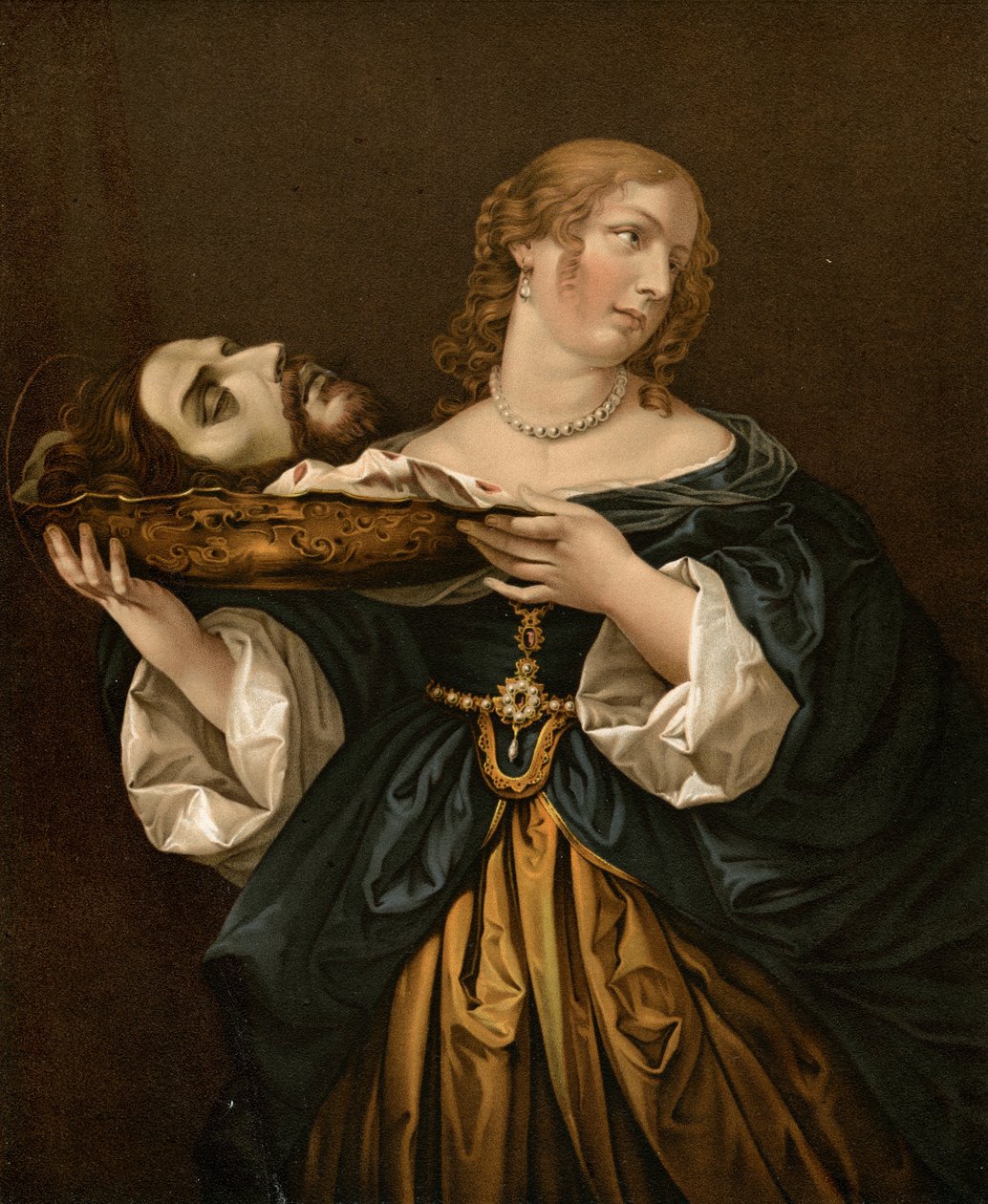 Herodias med Johannes Döparens huvud av after Carlo Dolci