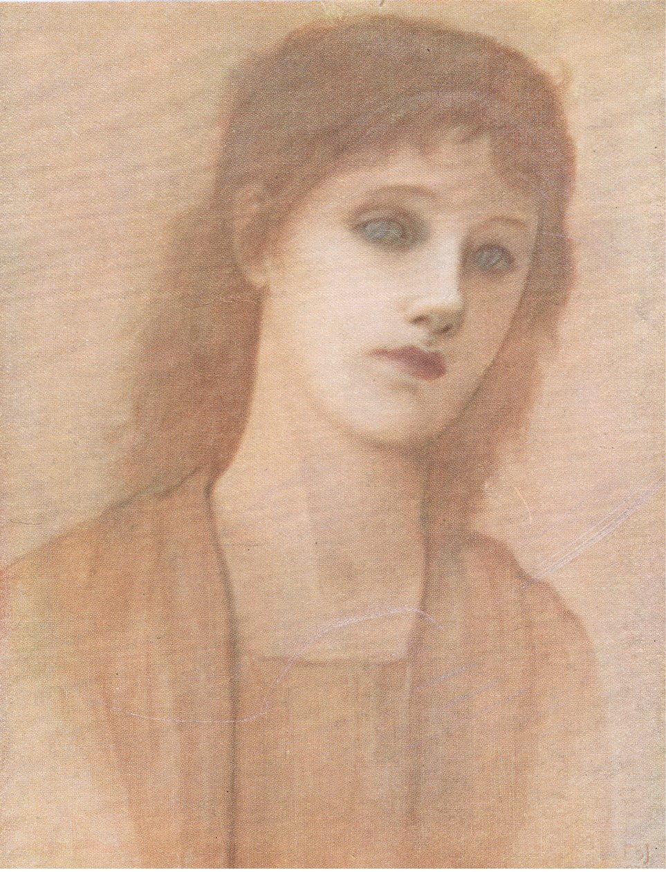 Studie av ett huvud, Bibbys Annual, 1916-1917 av after Edward Coley Burne Jones