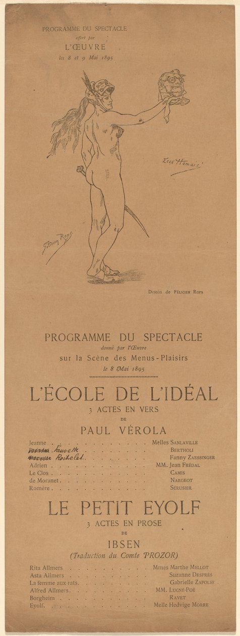 Idealets skola; Lille Eyolf av after Félicien Rops