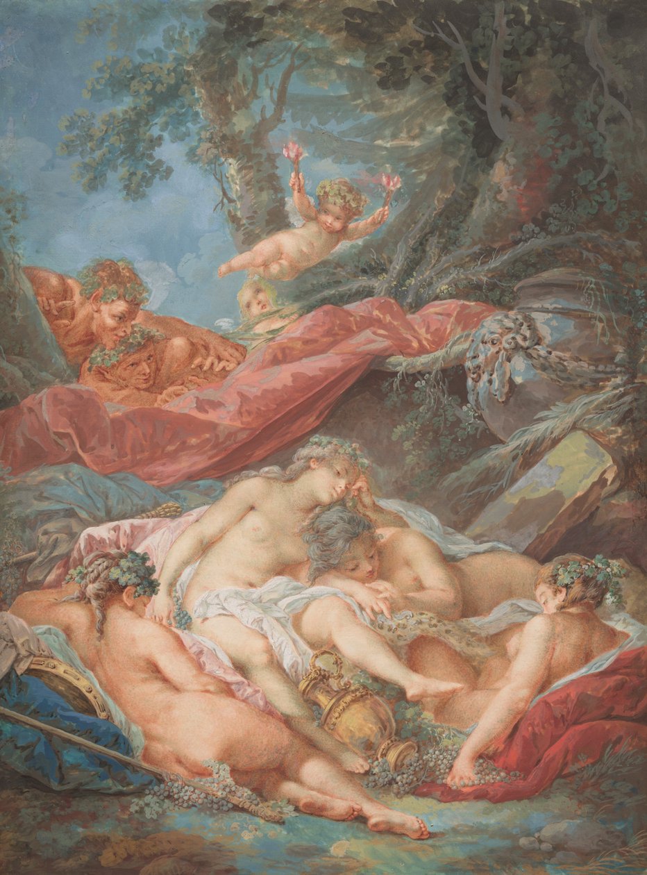 Sova Bacchantes av after François Boucher Jacques Charlier