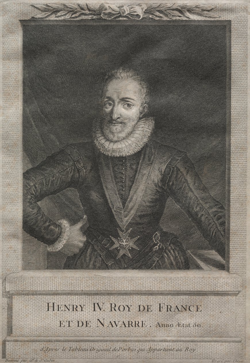 Henrik IV, Frankrikes kung av after Gabriel de Saint Aubin