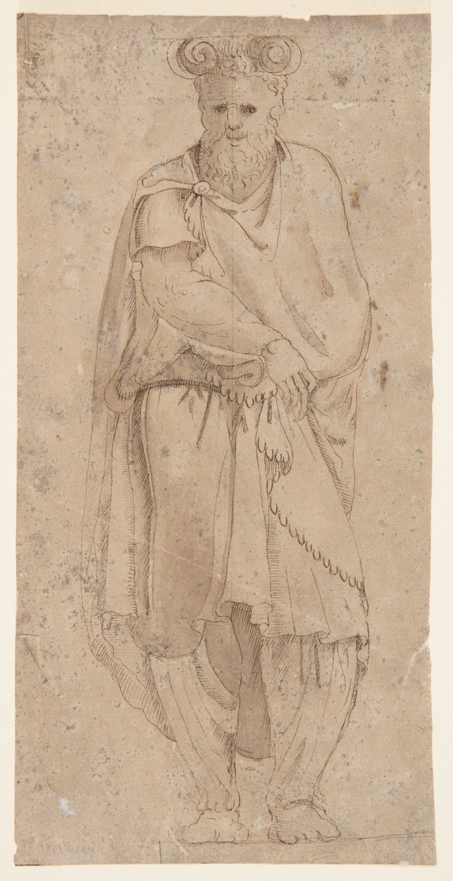 Stående Atlante (en dacisk fångenskap) av after Giorgio Vasari