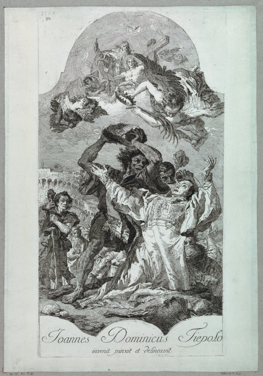 Sankt Stefans martyrskap av after Giovanni Battista Tiepolo
