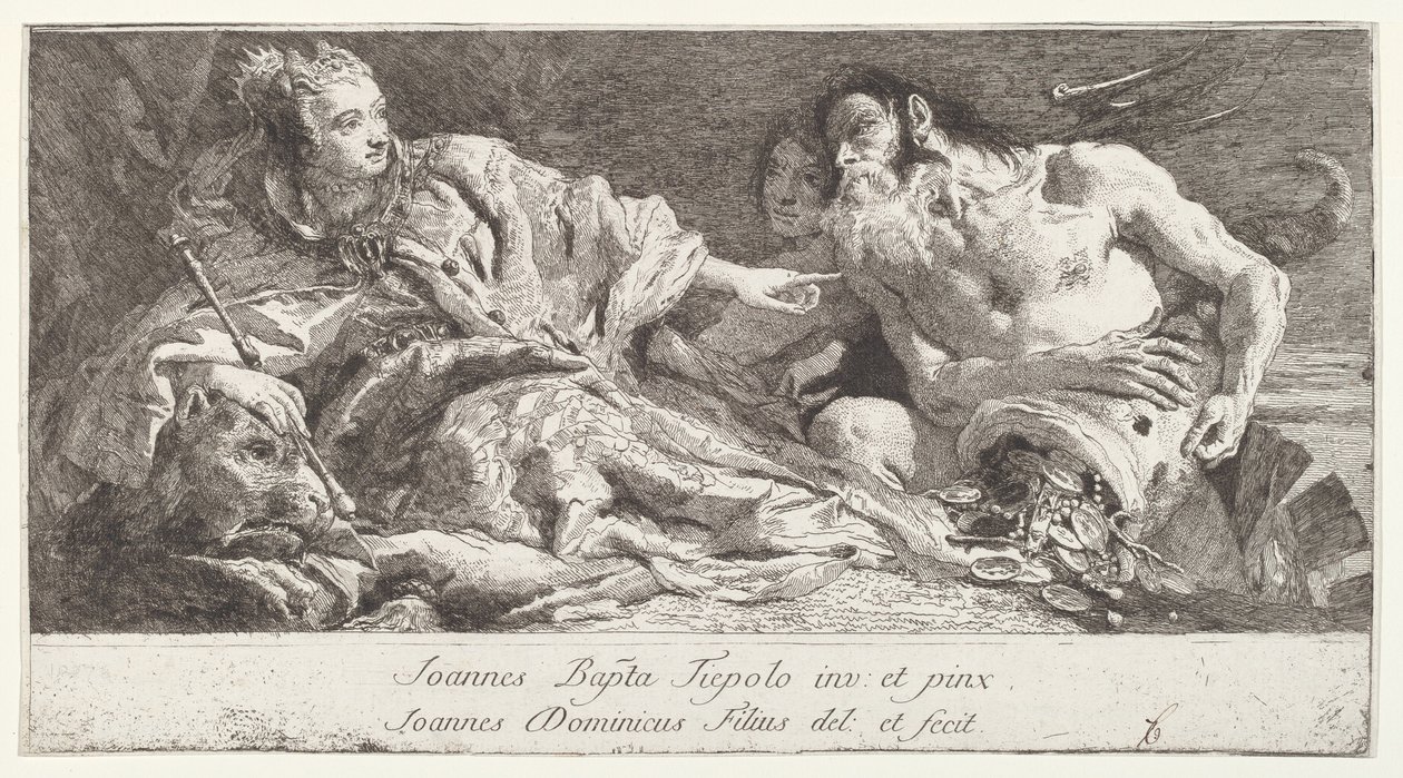 Venedig tar emot hyllningen av Neptunus av after Giovanni Battista Tiepolo Giovanni Domenico Tiepolo