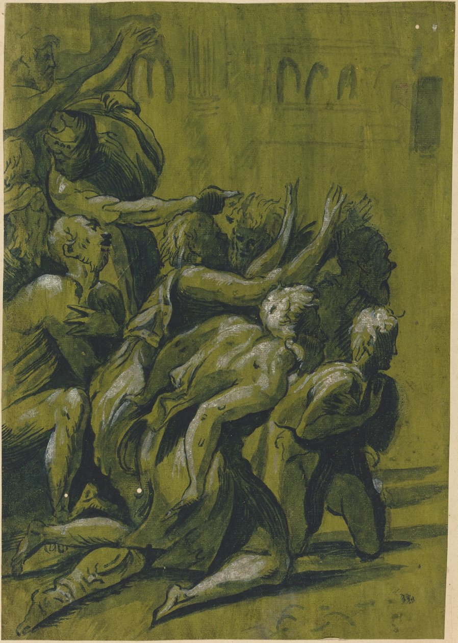 Nio figurer av after Giuseppe Nicolo Vicentino