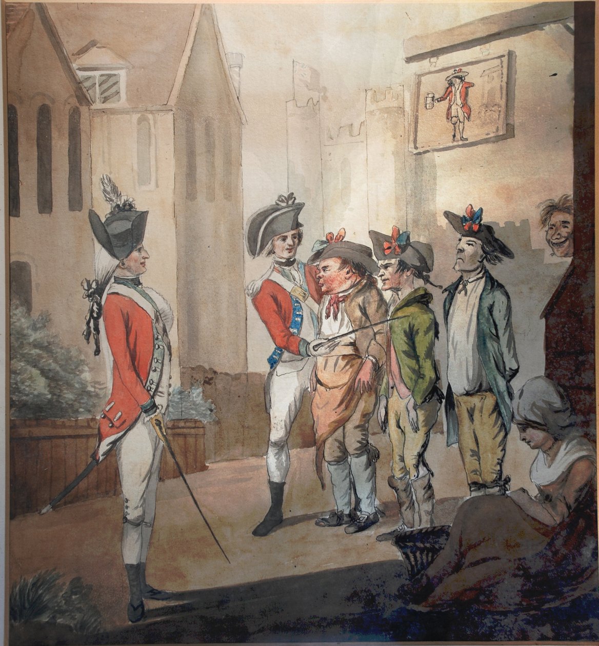 Brittiska armén, brittiska rekryteringspartiet, 1780 av after Henry William Bunbury