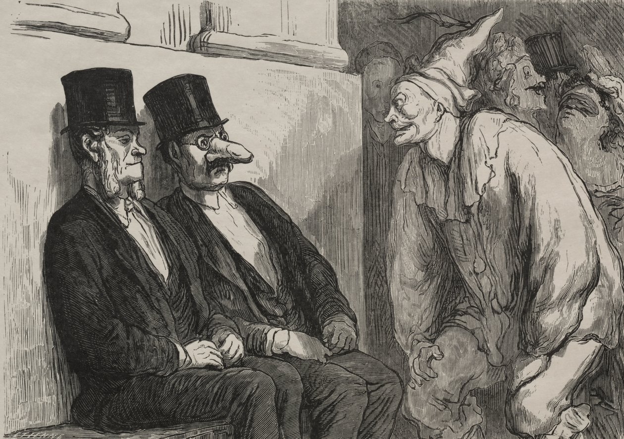 På operabalen: du har för roligt av after Honoré Daumier