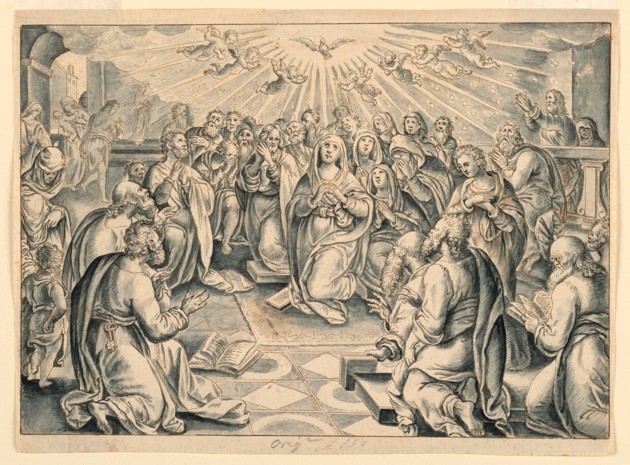 Scen från Apostlagärningarna, efter Stradanus av after Jan van der Straet, called Stradanus