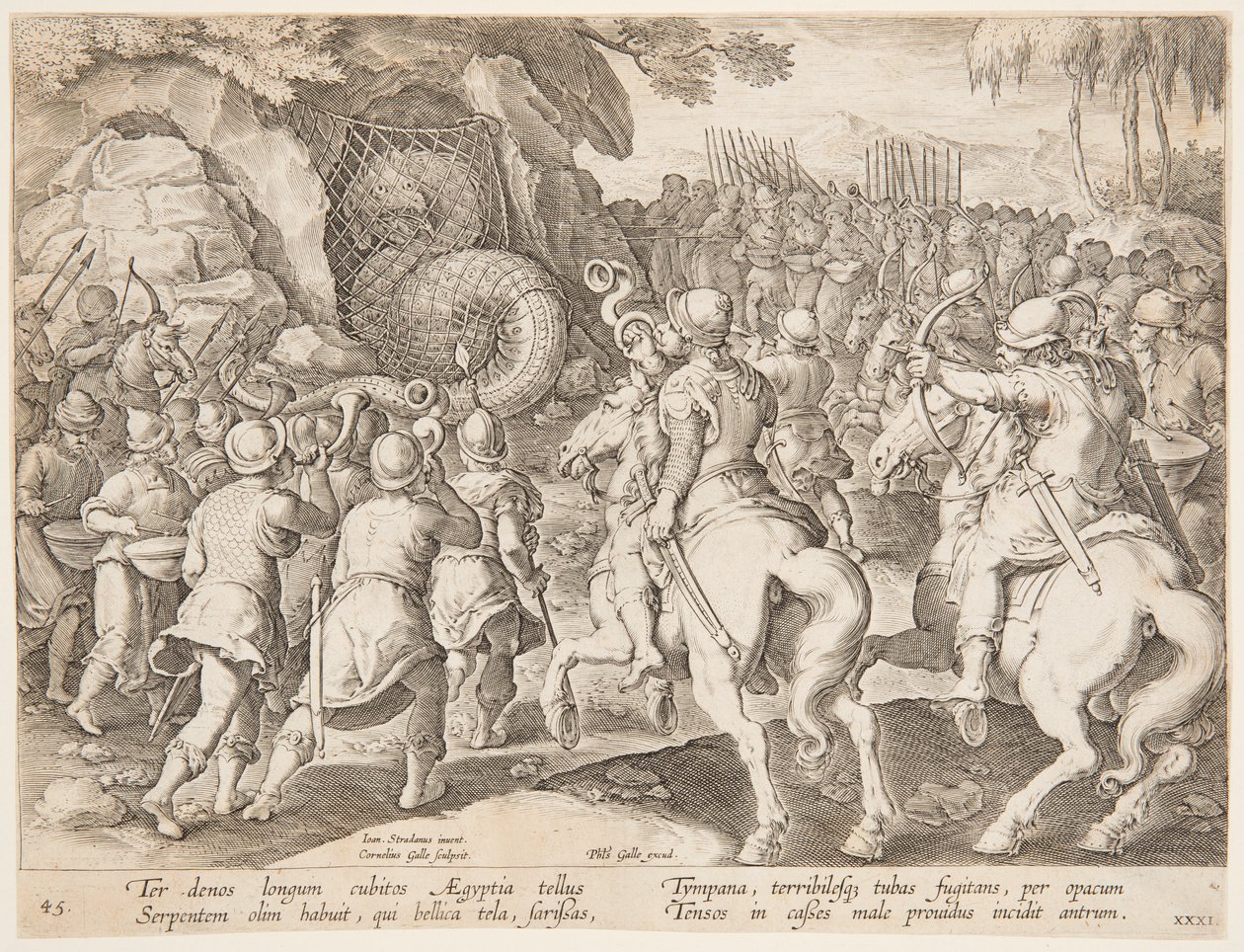 Att fånga ormen av after Jan van der Straet, called Stradanus