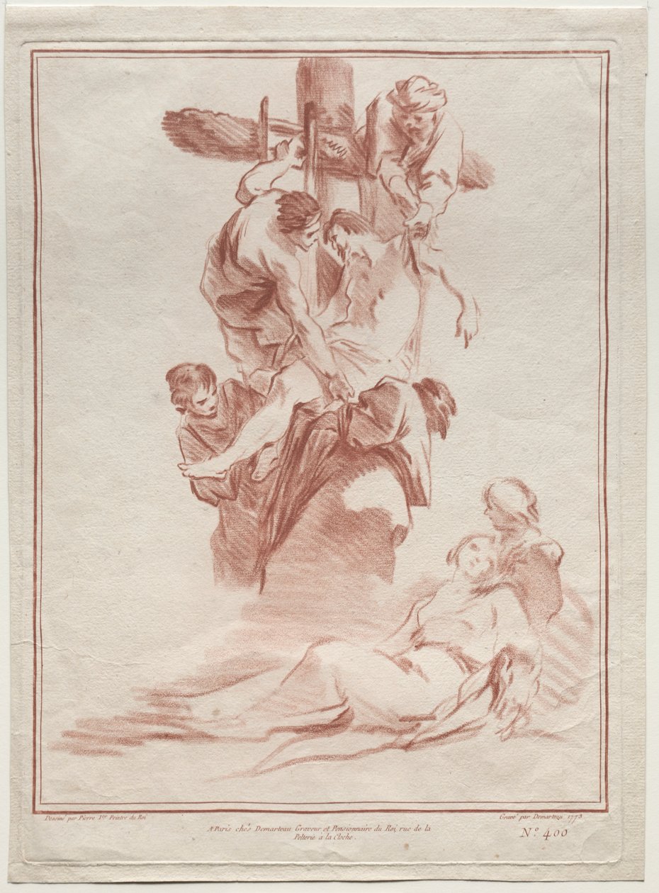 Nedstigningen från korset av after Jean Baptiste Marie Pierre