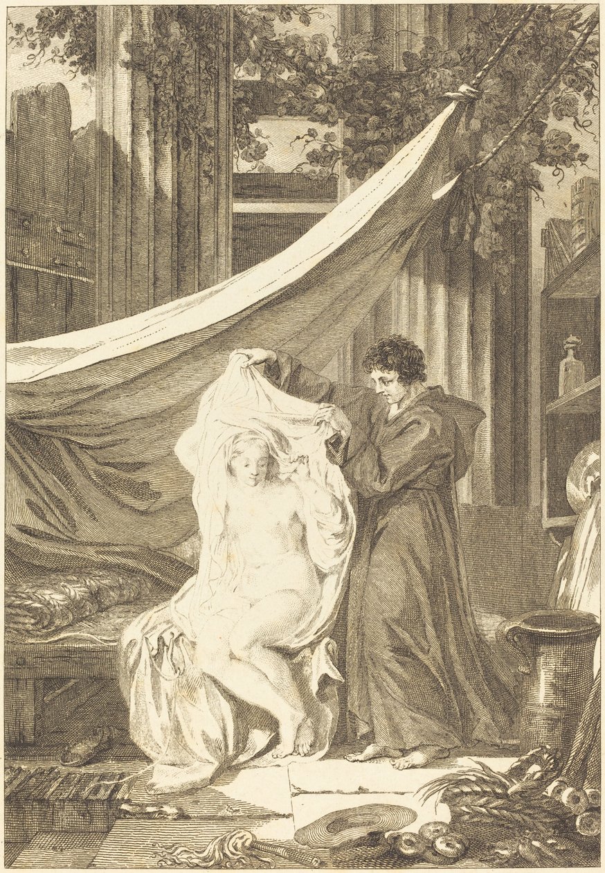 Eremiten (Djävulen i helvetet) av after Jean Honoré Fragonard