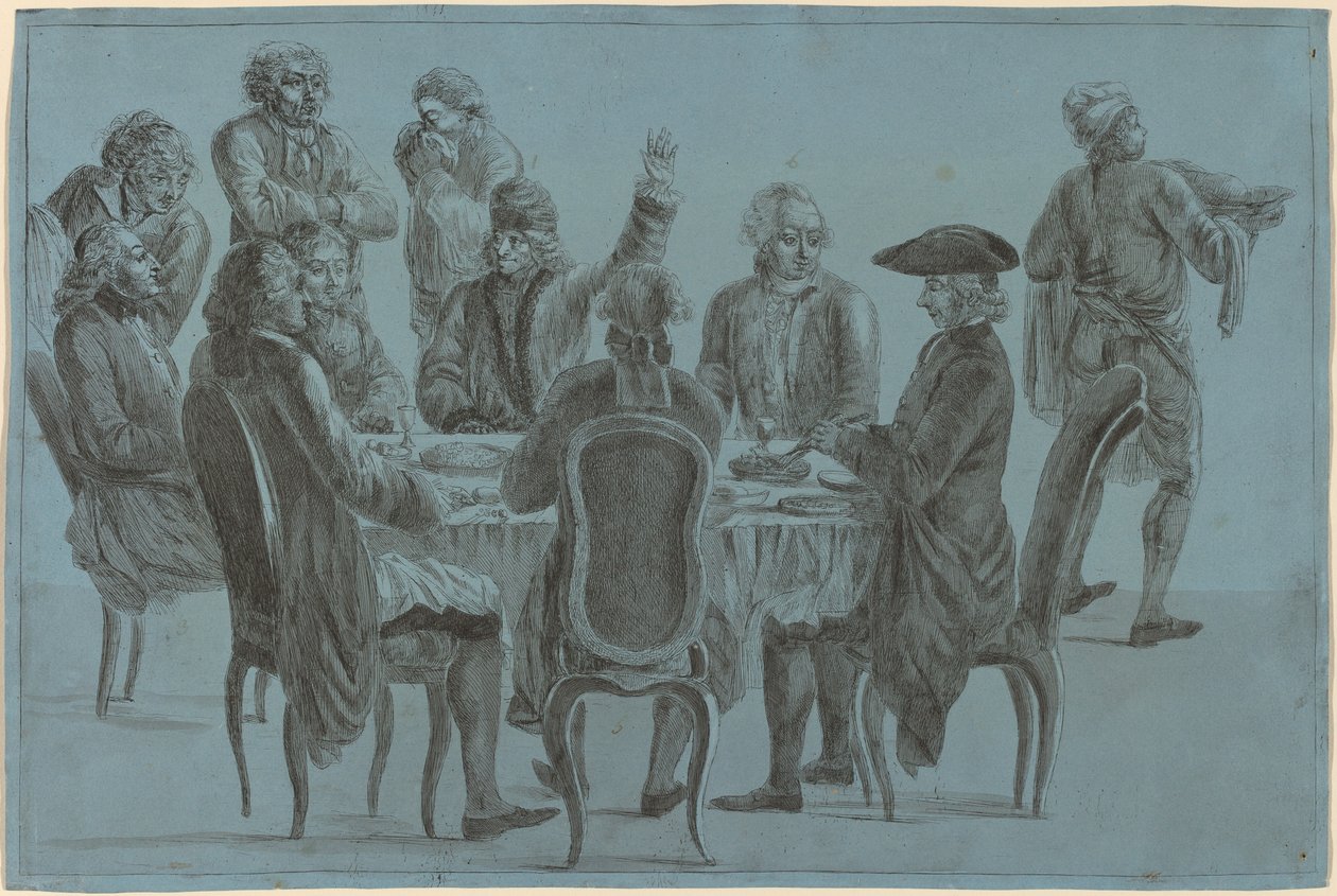 Filosofernas måltid av after Jean Huber