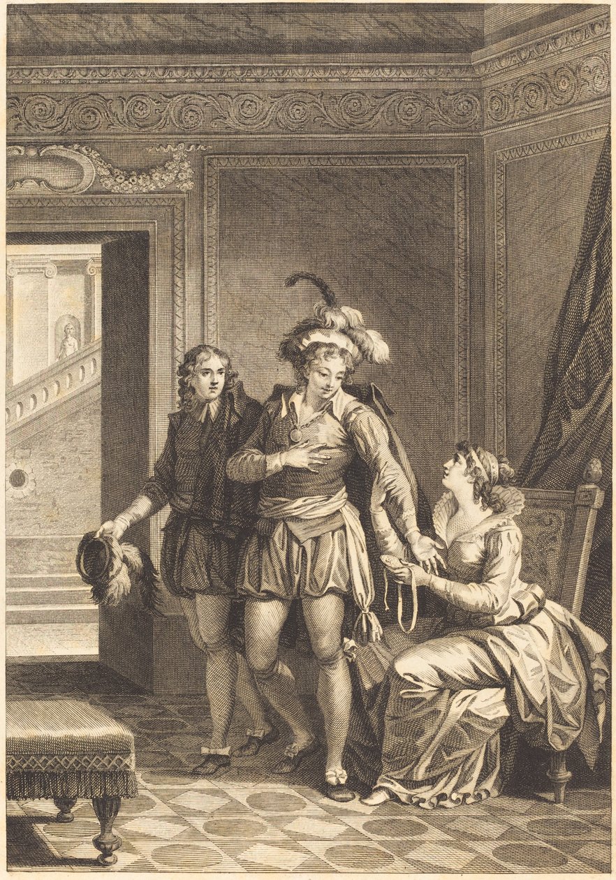 Mona Lisa: Avgången av after Jean Jacques François Le Barbier I