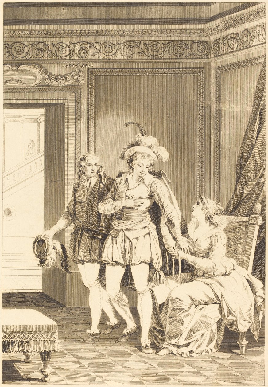 Mona Lisa: Avgången av after Jean Jacques François Le Barbier I