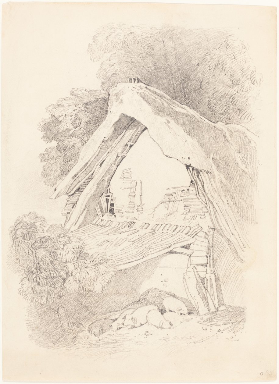Stuga vid Diss av after John Sell Cotman British 19th Century