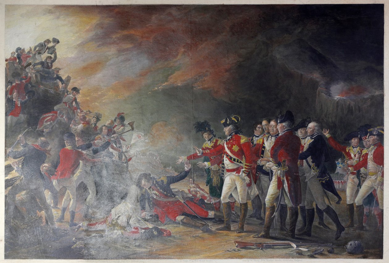 Sortien gjord av Harrison of Gibraltar på morgonen den 27 november 1781 av after John Trumbull