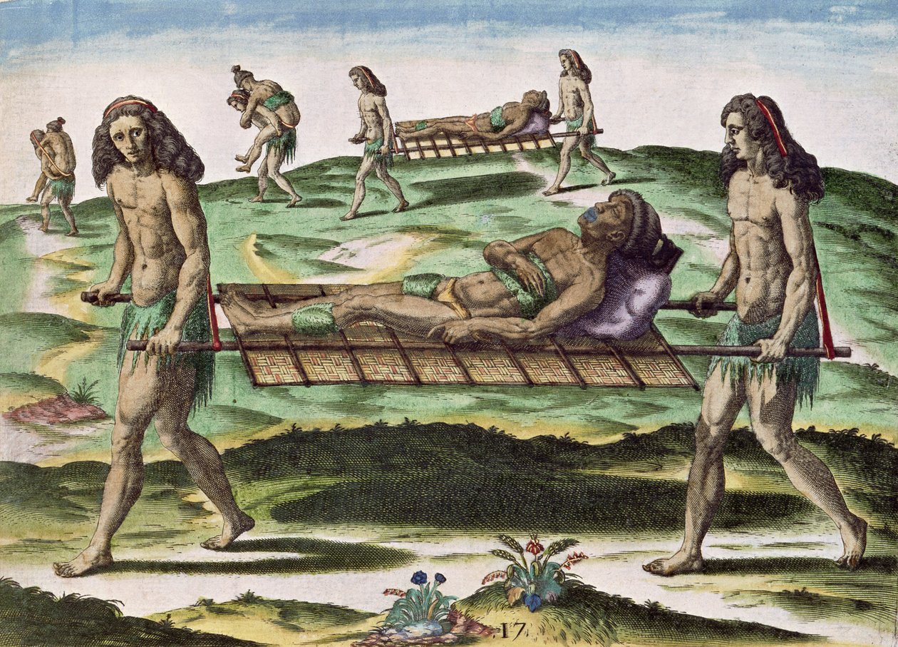 Hermafroditer som transporterar de skadade, från 