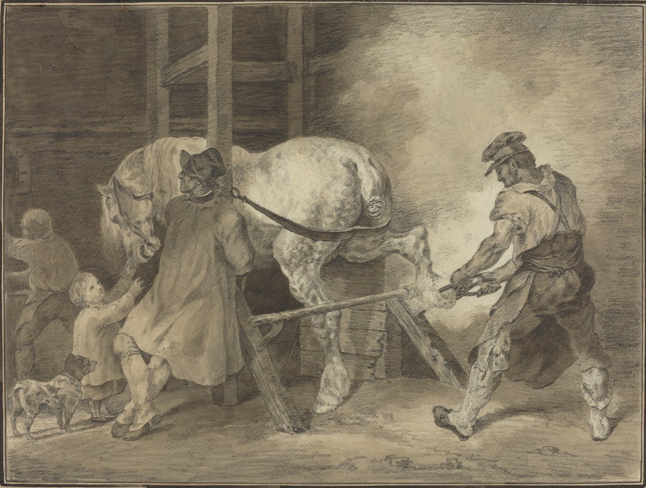 Smidesaffären av after Léon Cogniet after Théodore Gericault