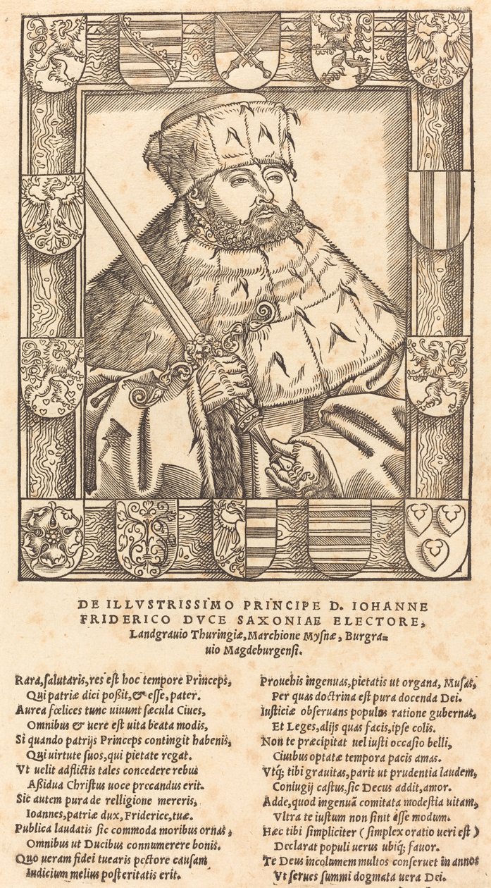 John Frederic the Magnanimous, i kurvalskläder av after Lucas Cranach the Younger