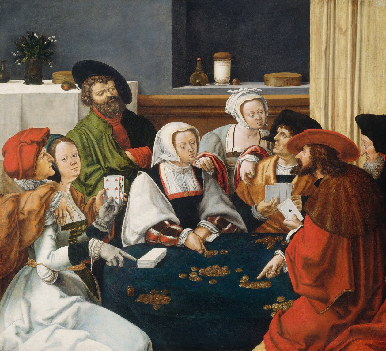 Kortspelarna av after Lucas van Leyden