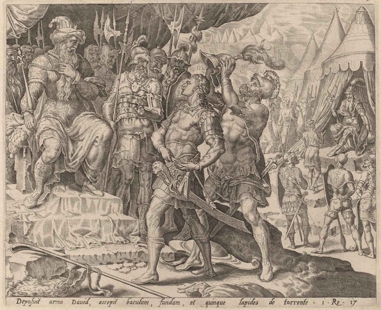 David beväpnad före Saul av after Maerten van Heemskerck