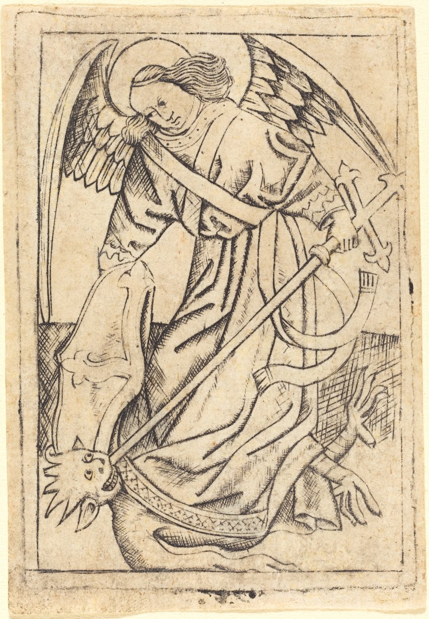 Sankt Mikael av after Master E.S.