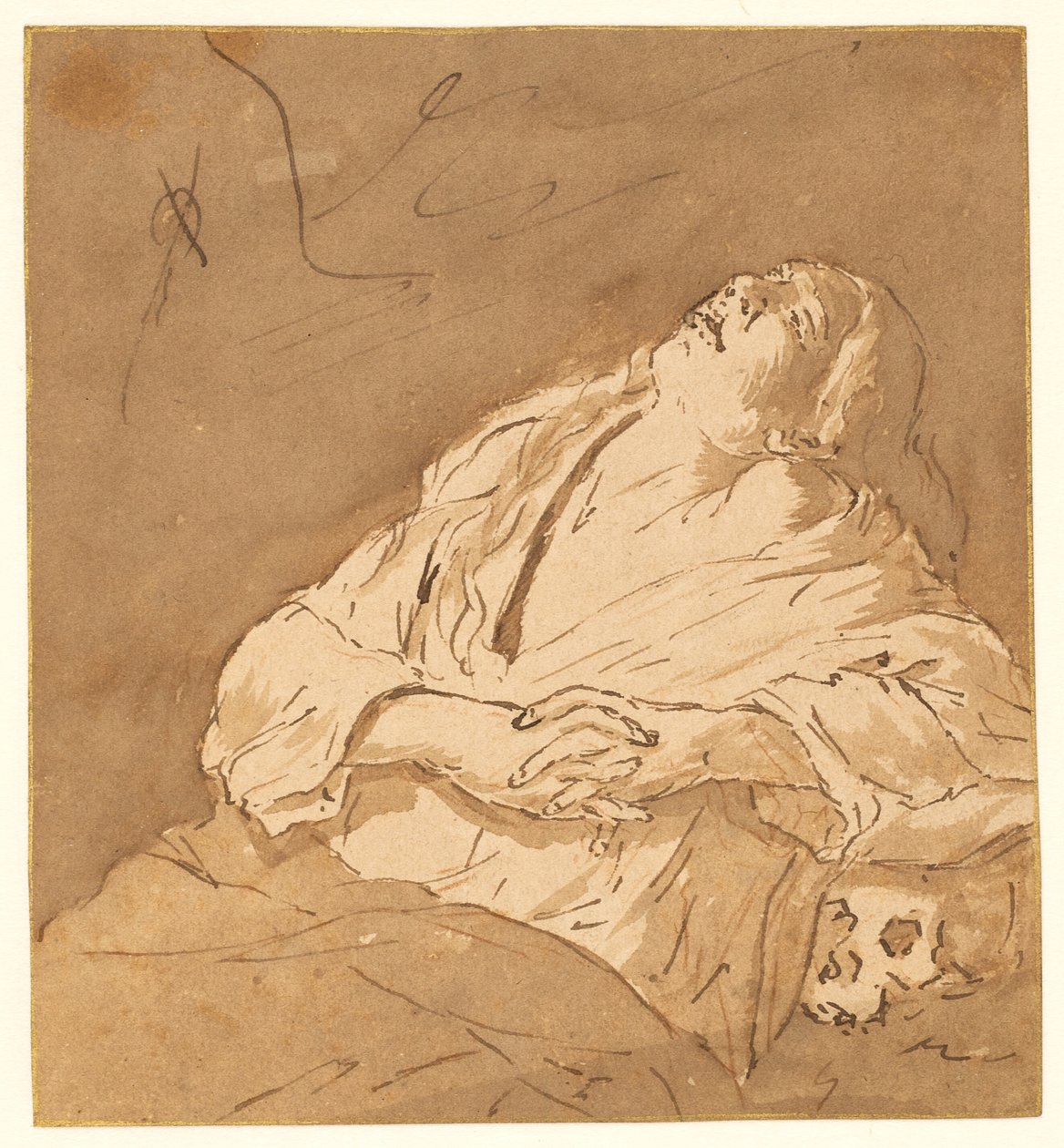 Sankta Maria Magdalena i extas av after Michelangelo Merisi da Caravaggio