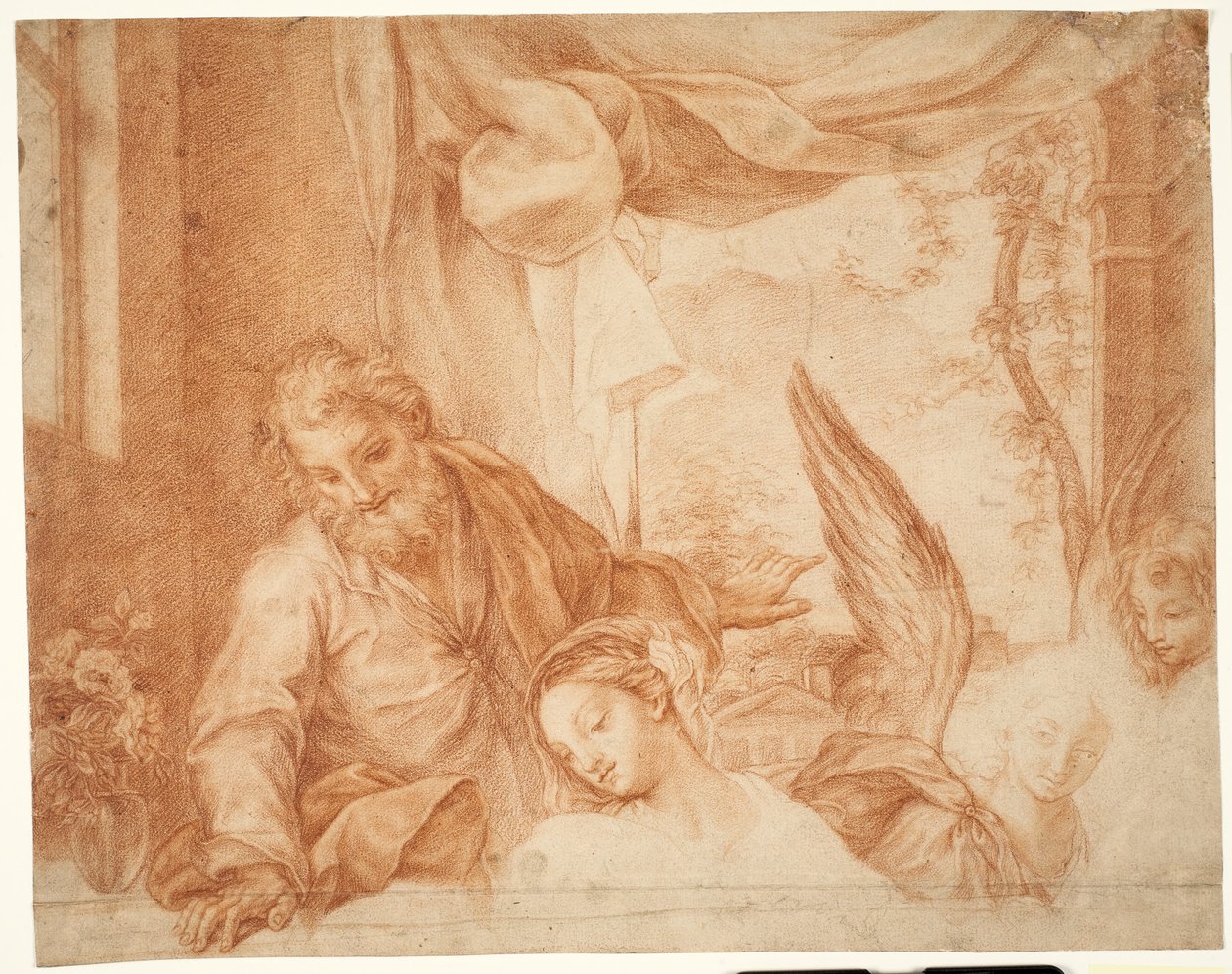Den heliga familjen av after Niccolò Berrettoni
