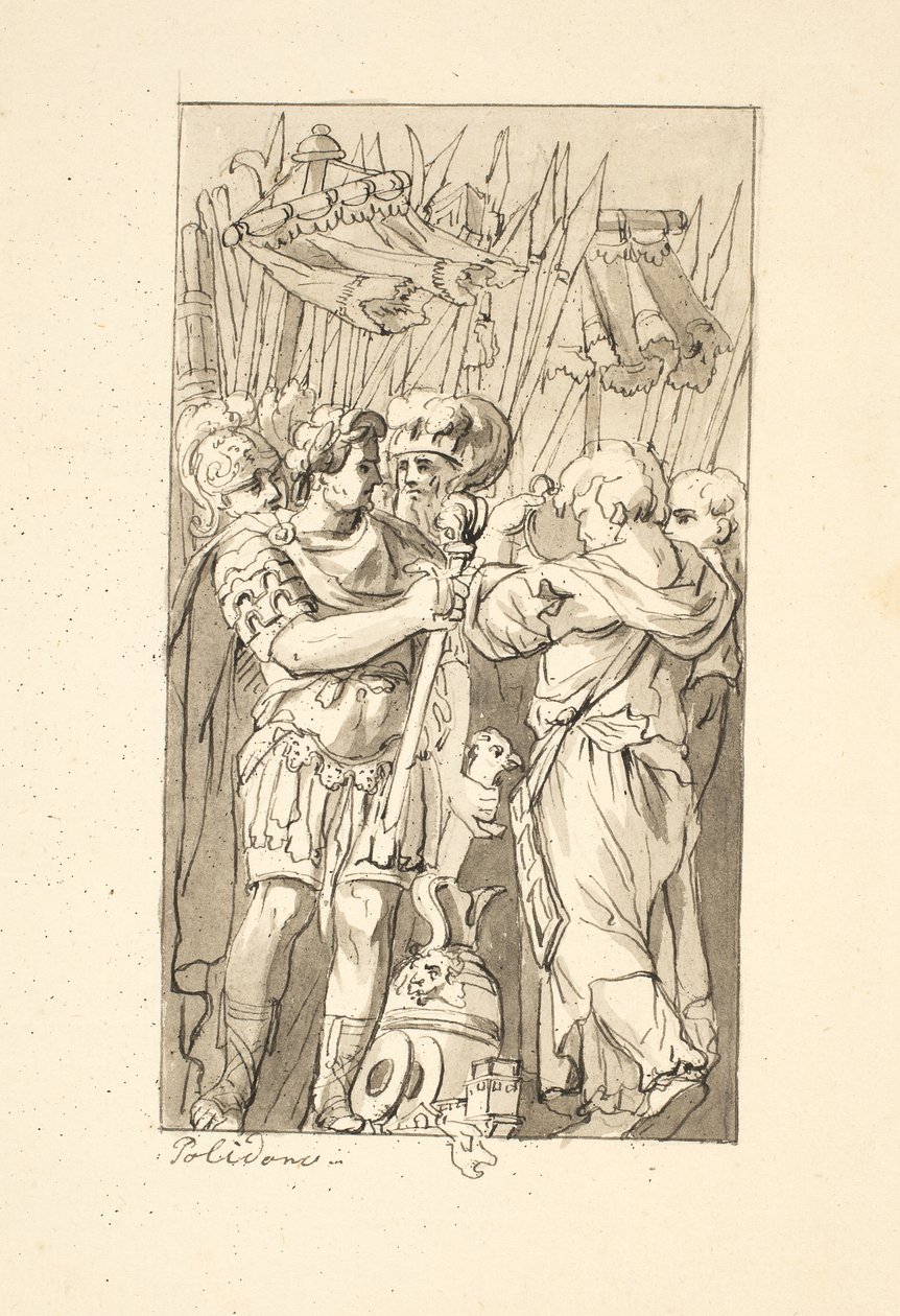Scen från romersk historia av after Polidoro da Caravaggio