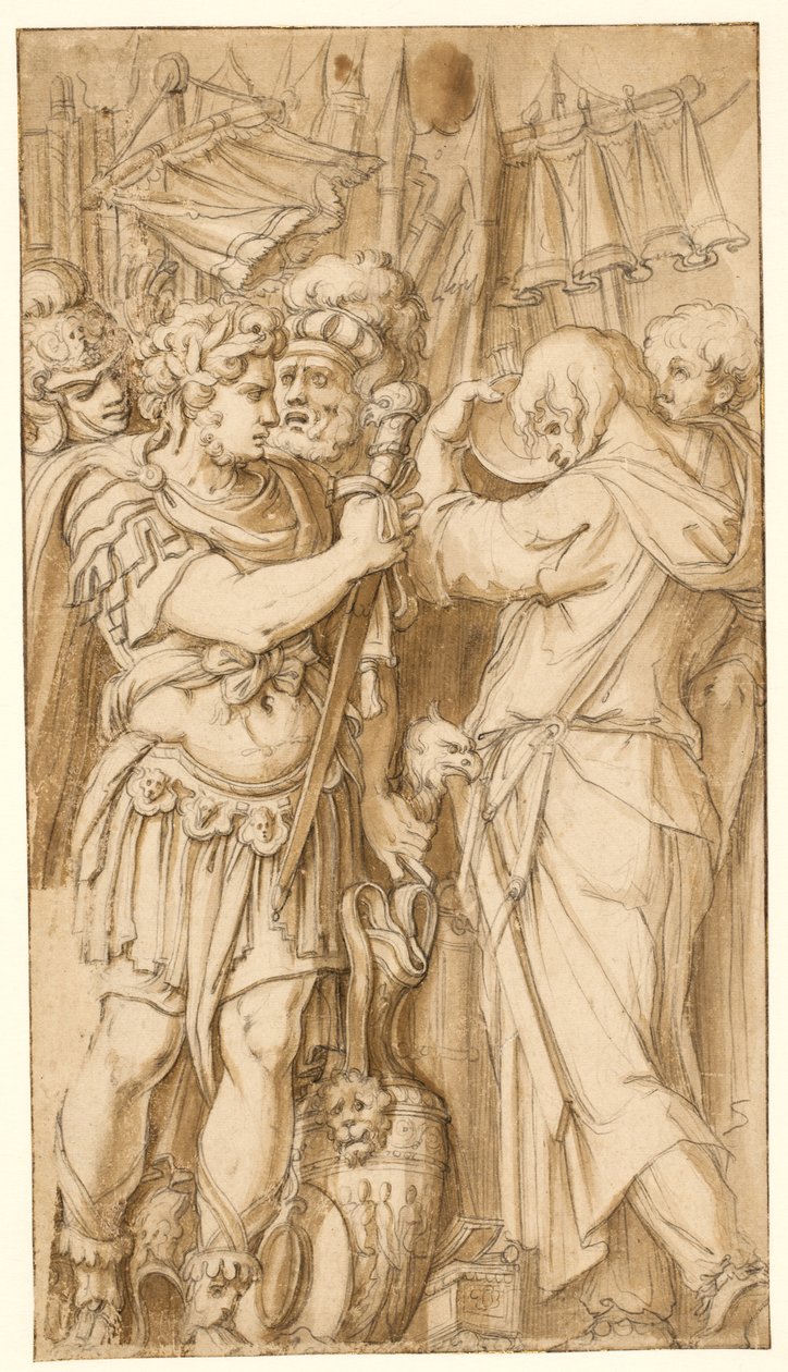 Scen från romersk historia av after Polidoro da Caravaggio