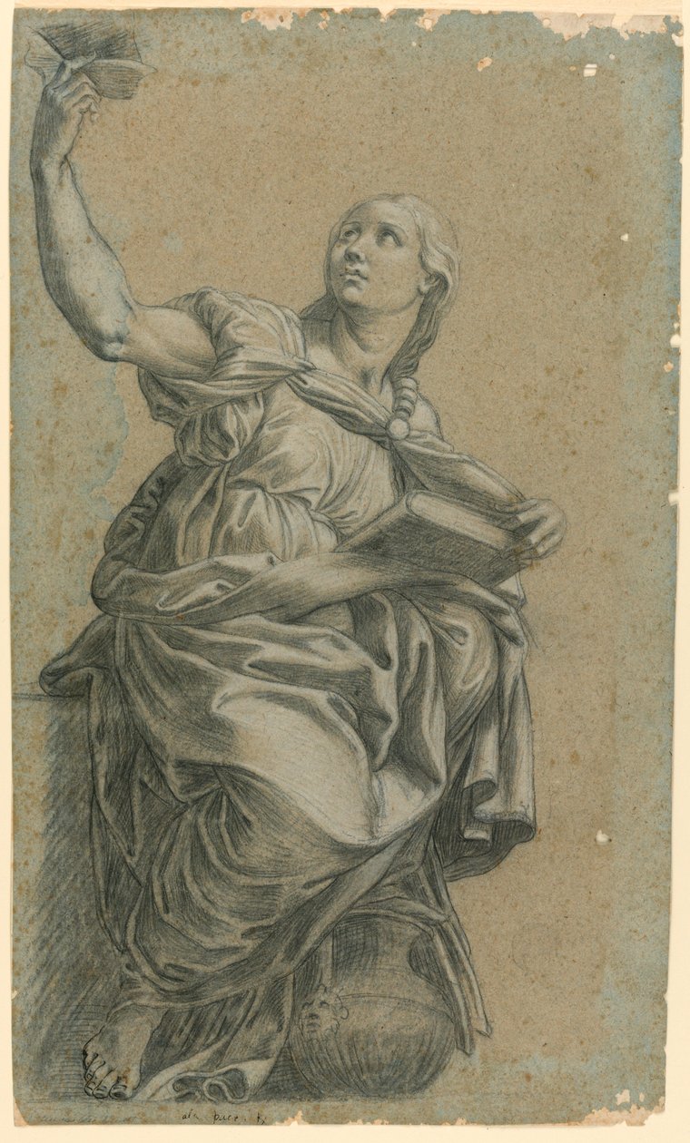 Cumaean Sibyll från Rafaels fresk i St. Maria della Pace av after Raphael