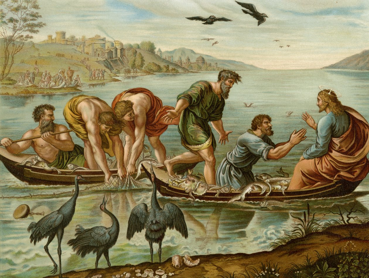 Det mirakulösa utkastet av after Raphael