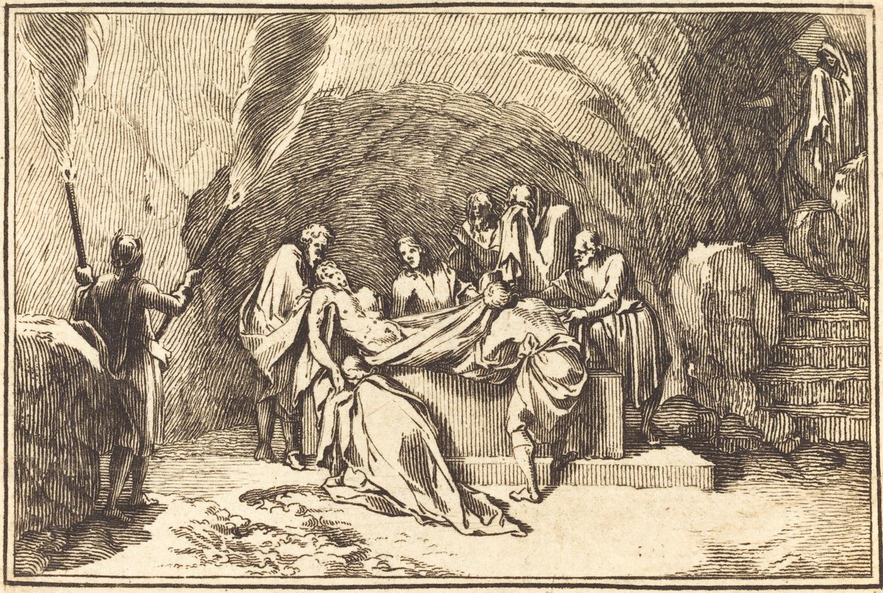 Gravläggningen av after Sébastien Le Clerc I