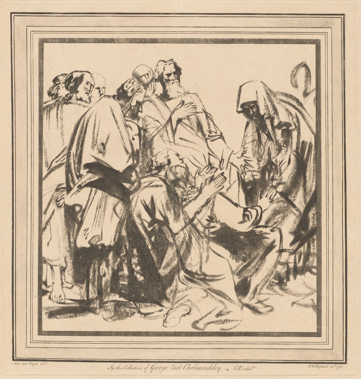 Jakob övertalade att skicka Benjamin med sina bröder till Egypten av after Sir Anthony van Dyck William Wynne Ryland