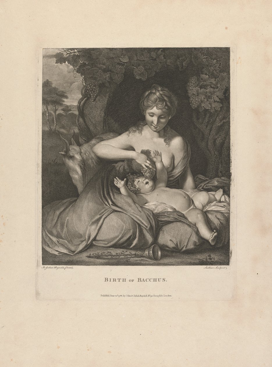 Bacchus födelse av after Sir Joshua Reynolds
