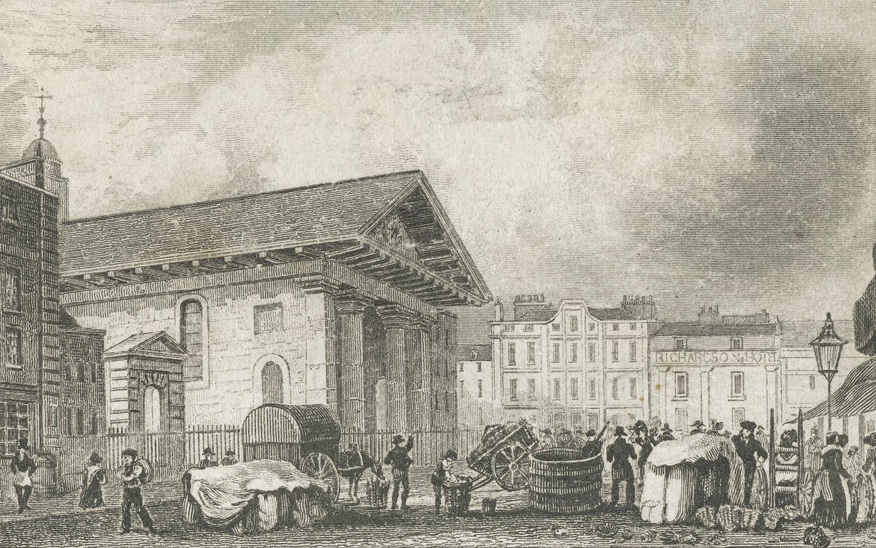 St Pauls Covent Garden, ca 1810 av Thomas Hosmer after Shepherd