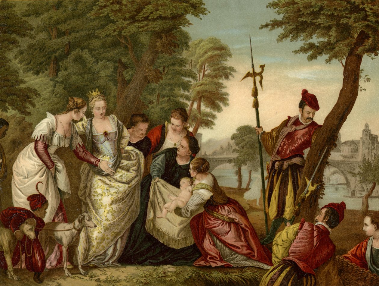 Fyndet av Moses av after Veronese