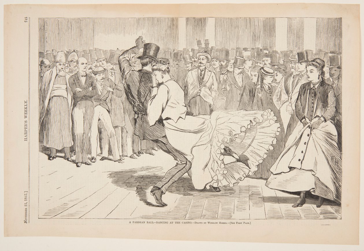 En parisisk bal – Dans på Mabille, Paris av after Winslow Homer