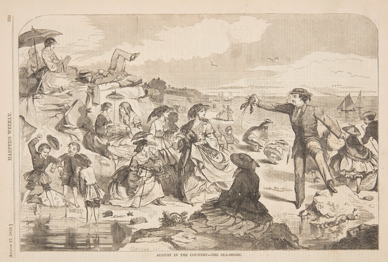 Augusti på landet – Sea-Shore av after Winslow Homer