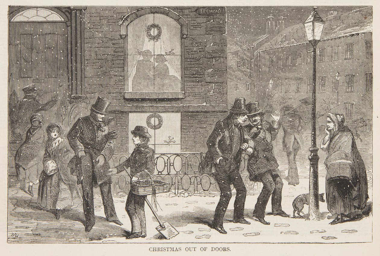 Jul utanför dörren av after Winslow Homer