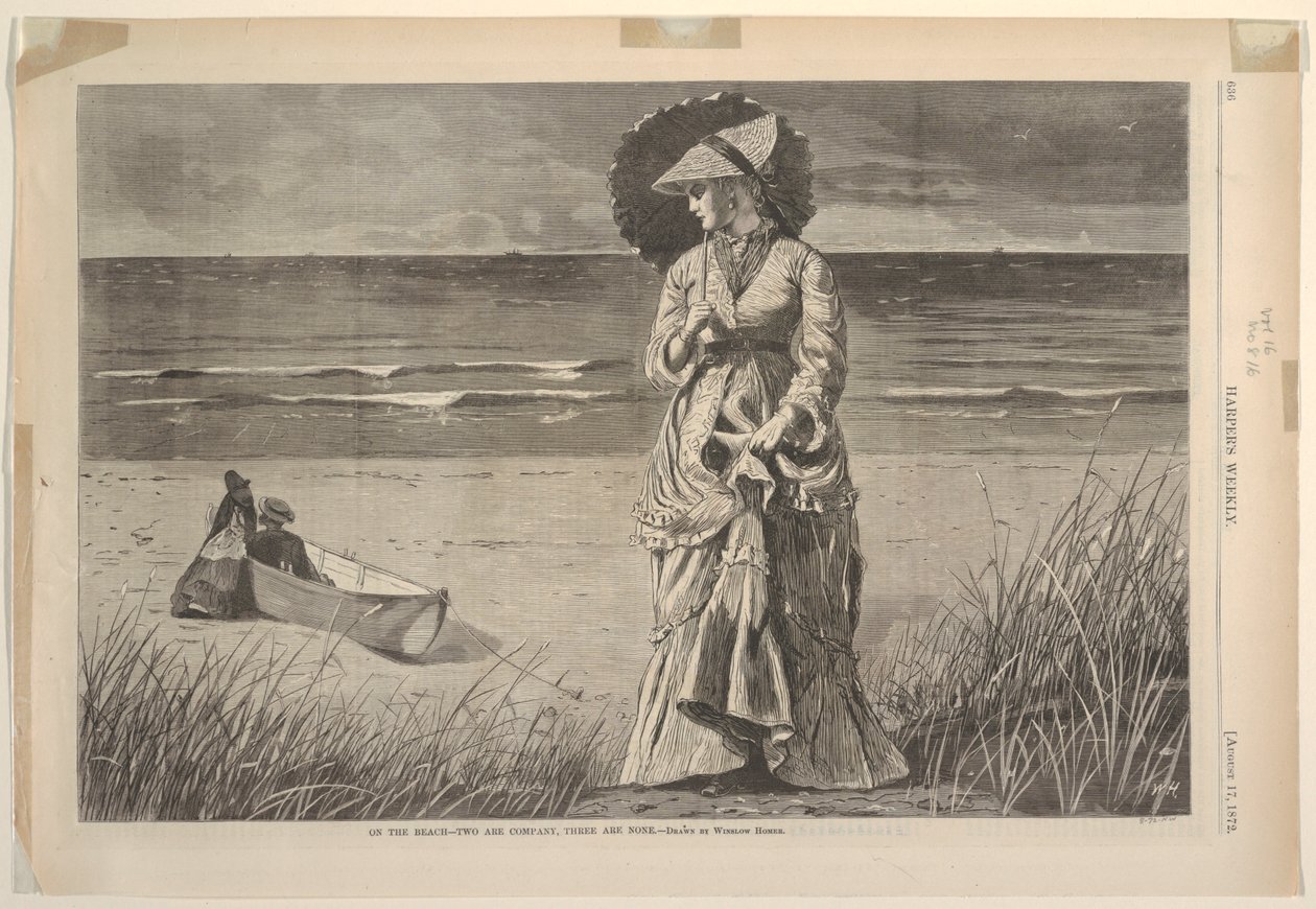 "På stranden, två är sällskap, tre är inga" av Winslow Homer