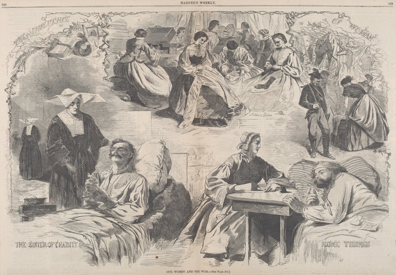 Våra kvinnor och kriget av after Winslow Homer