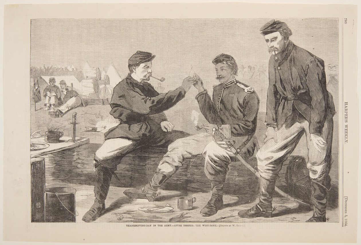 Thanksgiving-Day in the Army – Efter middagen: The Wish-Bone av after Winslow Homer