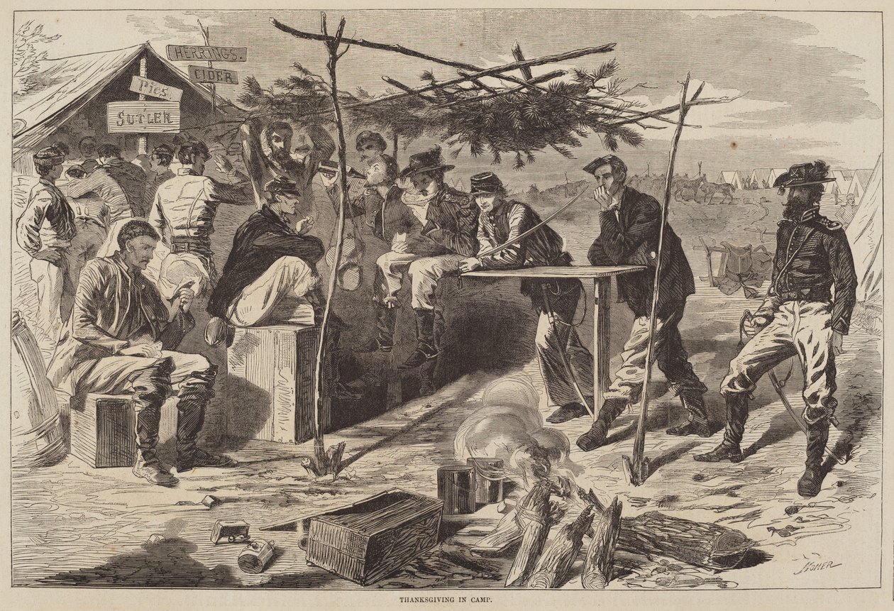 Thanksgiving i lägret av Winslow Homer