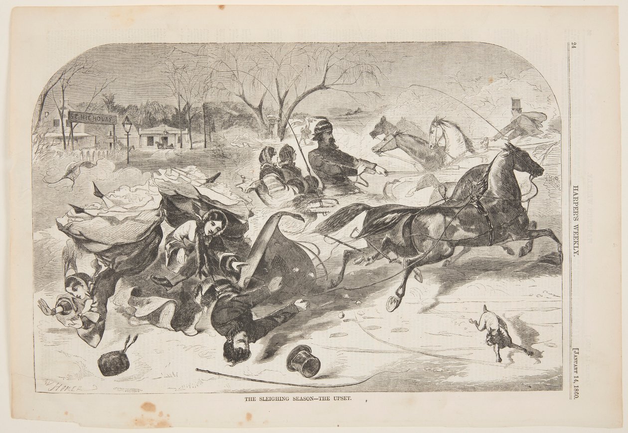 Slädsäsongen – The Upset av after Winslow Homer