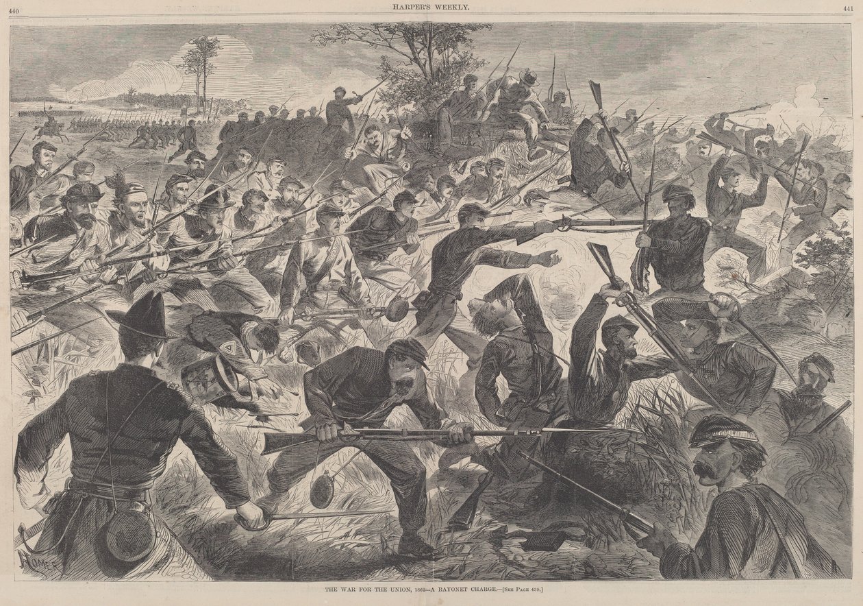 Kriget för unionen, 1862 - En bajonettladdning av after Winslow Homer
