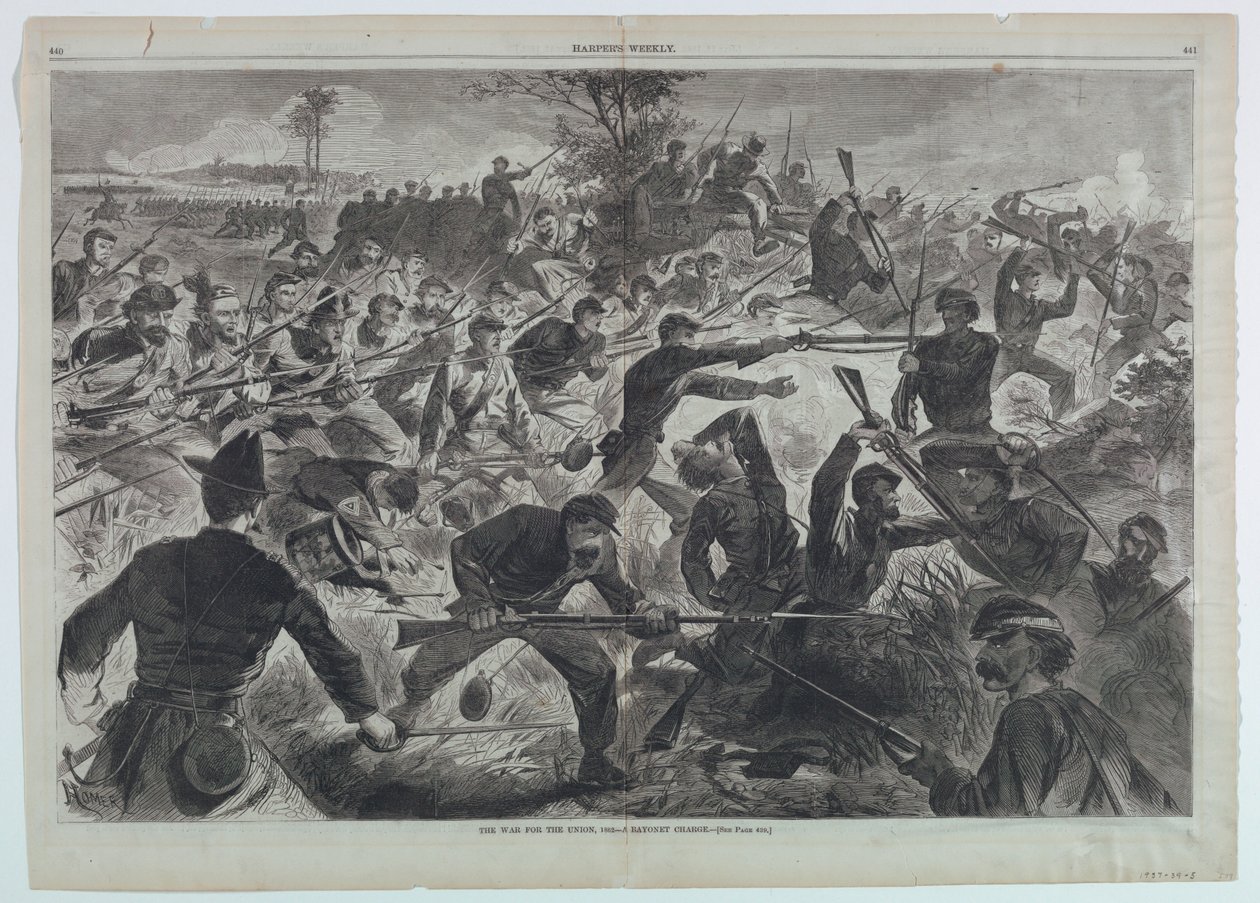 Kriget för unionen, 1862 – En bajonettladdning av after Winslow Homer