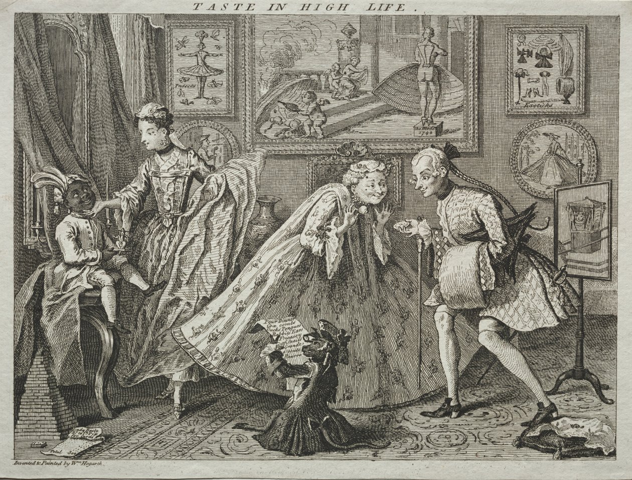 Smak på High Life av after a design by William Hogarth